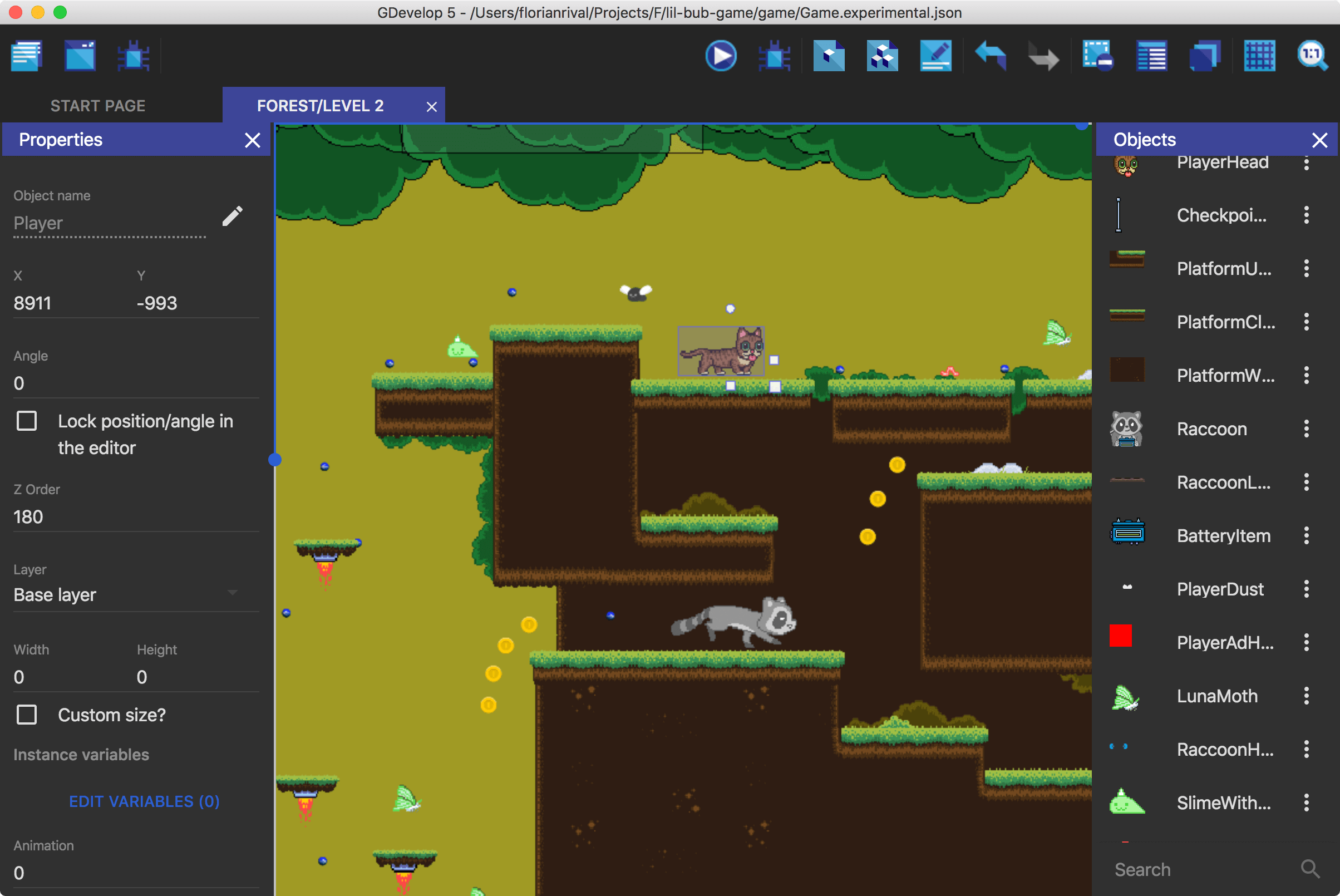 A screenshot of 'Lil Bub's Hello Earth,' a game created by Florian Rival using GDevelop 5 A screenshot of 'Lil Bub's Hello Earth,' a game created by Florian Rival using GDevelop 5
